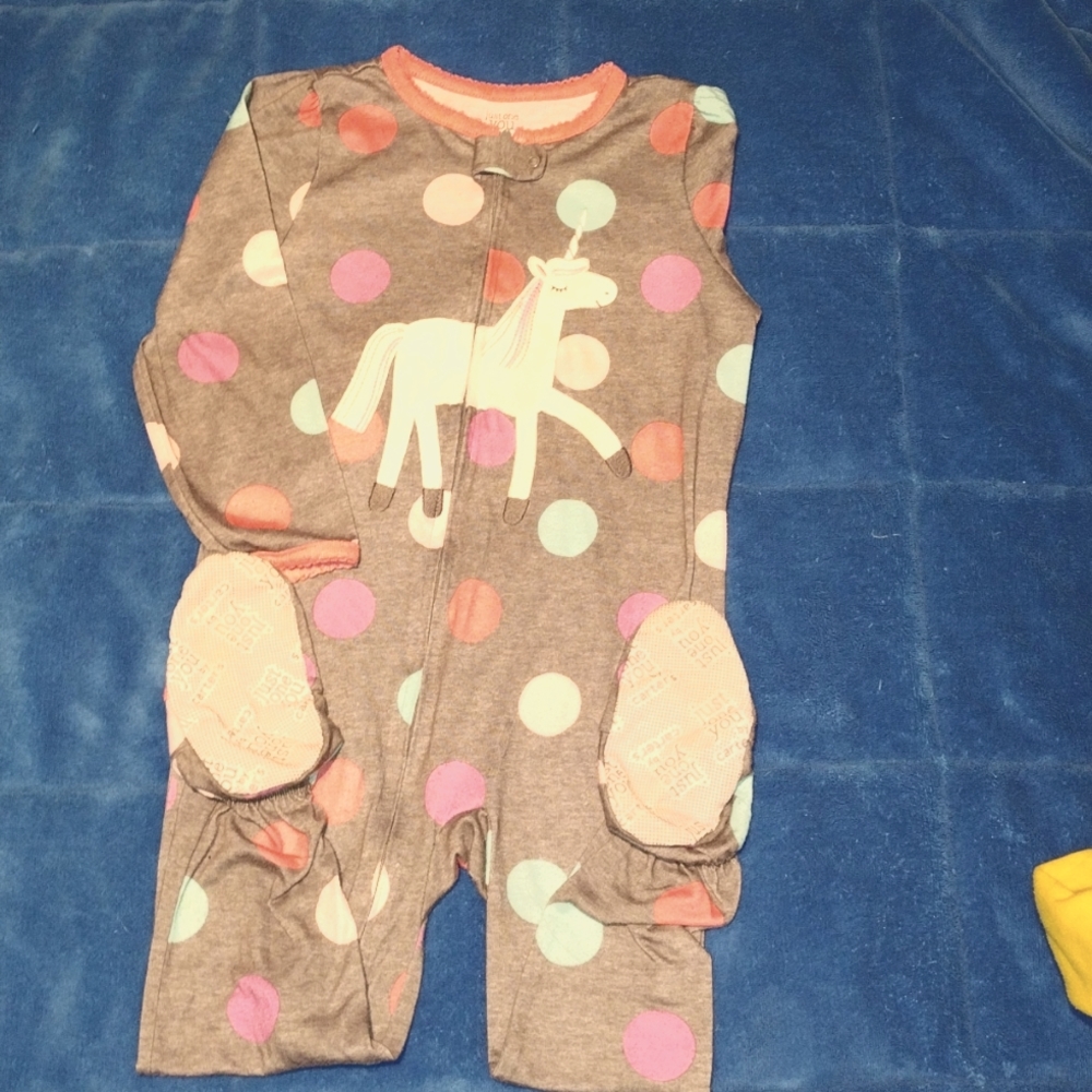 Carter's footie pajamas girls UNICORN AND POLKA DOTS